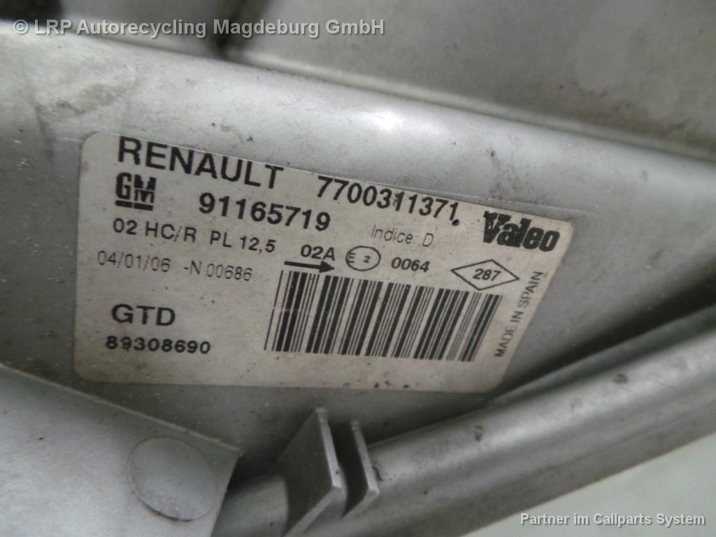 Scheinwerfer linkss Renault Trafic 2 Vivaro A 7700311371 91165719 VALEO Bj.02