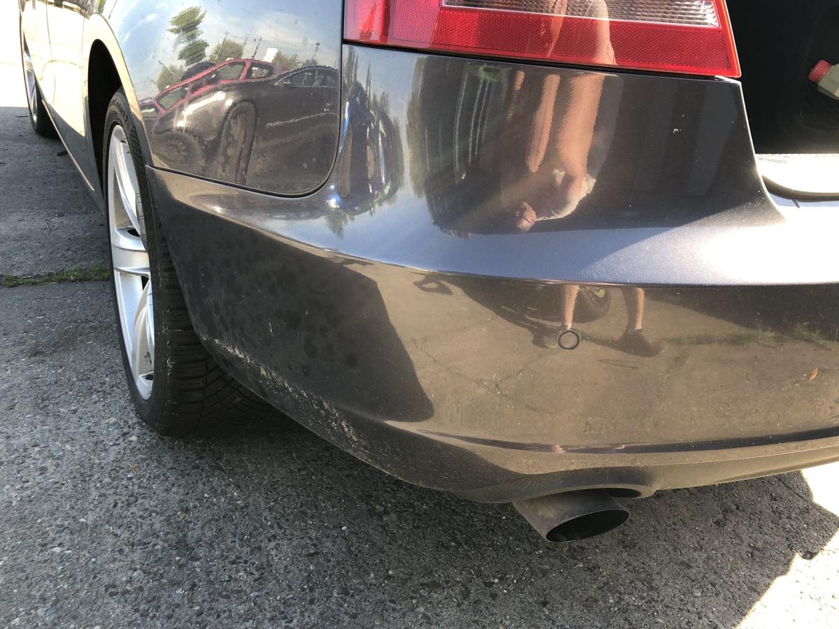 Audi A5 8T Sportback Sto&szlig;f&auml;nger hinten Hecksch&uuml;rze mit PDC LZ4X Amethystgrau