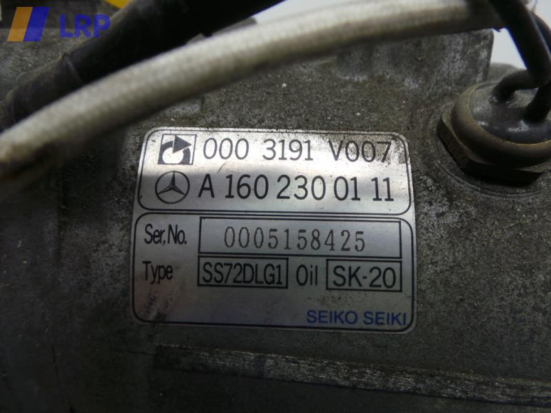 Smart Coupe ForTwo Bj.2000 original Klimakompressor 0.6 40kw 1602300111