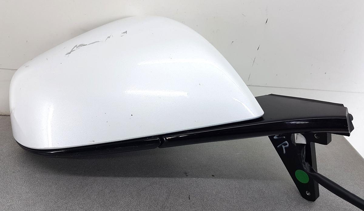 Tesla Model X Au&szlig;enspiegel rechts in PPSW White Water Pearl Bj2022 elek 13 Pins