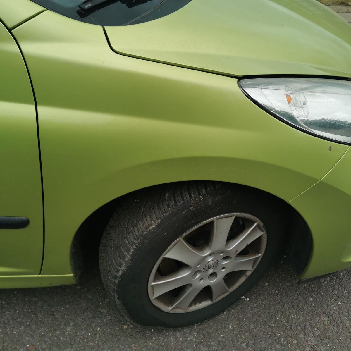 Kotflügel Fender Seitenwand vorn rechts KAR Gelb Lacerta Peugeot 207 W