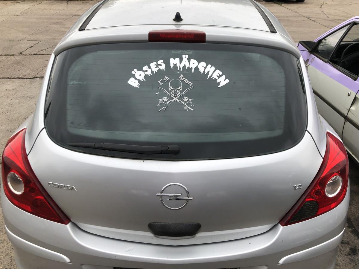 Opel Corsa D Heckklappe mit Heckscheibe 3 t&uuml;rer 2AU Starsilber Heckdeckel