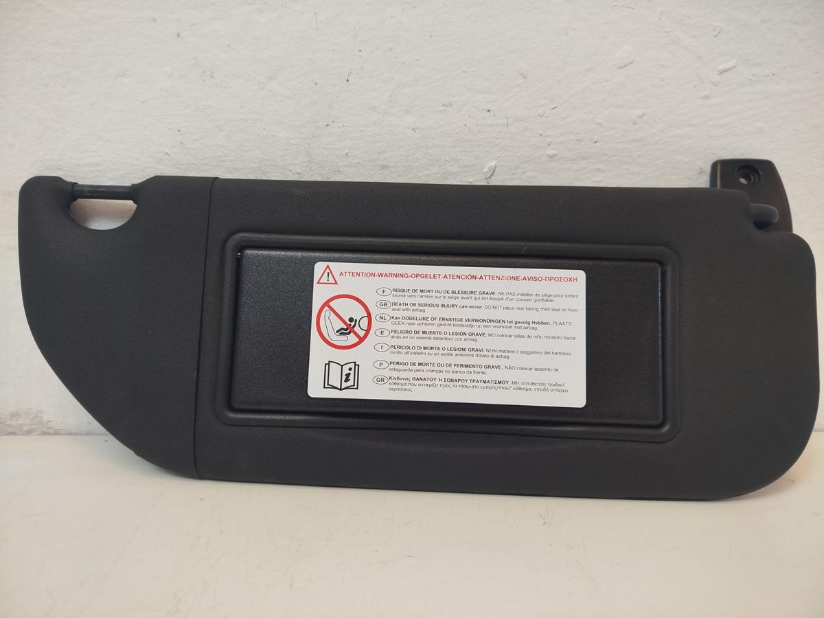 Citroen DS3 Sport Chic Sonnenblende vorn rechts Beifahrerseite schwarz Spiegel