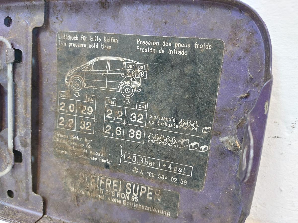 Mercedes A Klasse W168 Tankdeckel Tankklappe Tankverschluss Metall