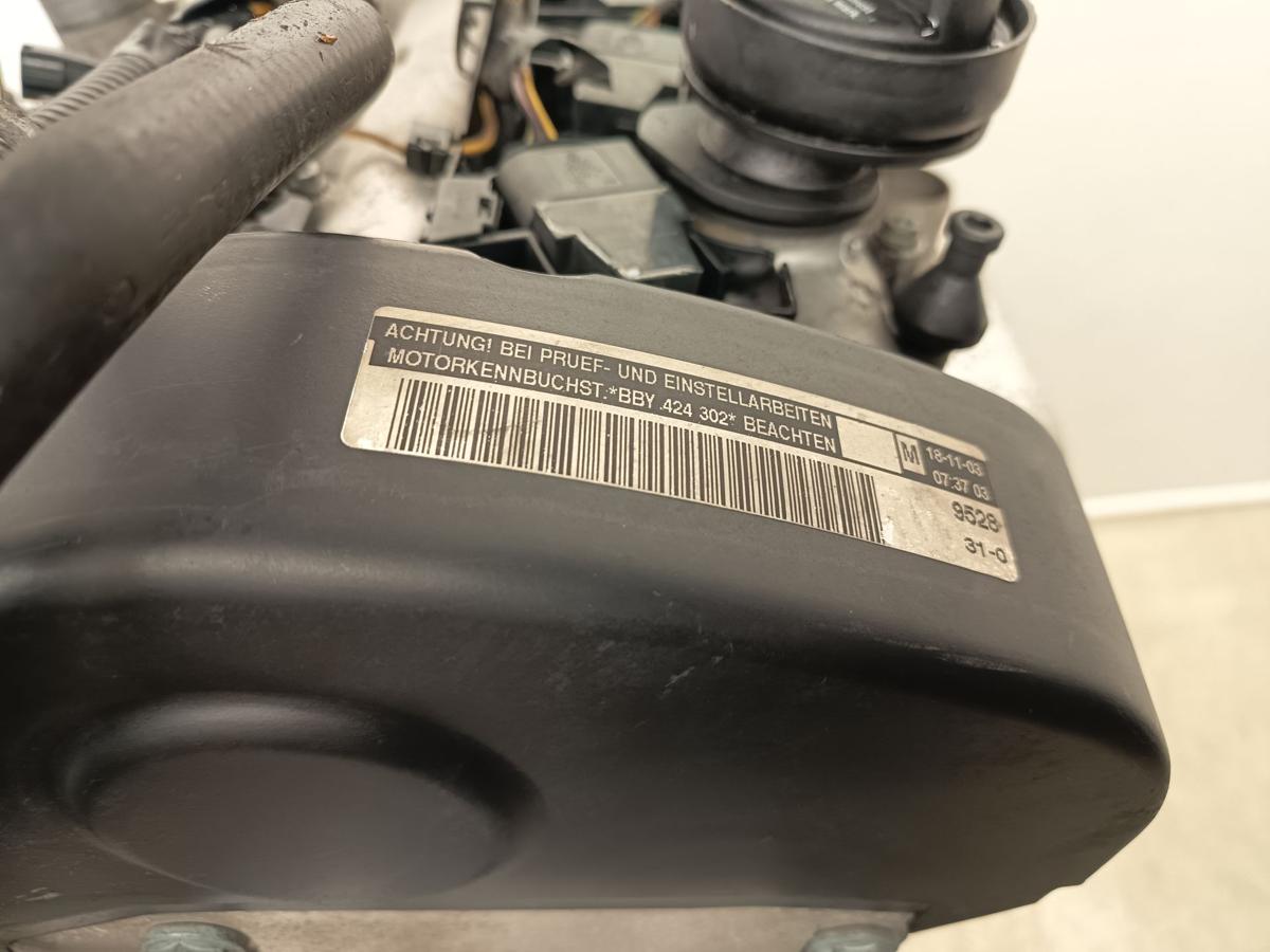 Skoda Fabia 6Y orig Motor ohne Anbauteile 1.4 55kW Benzin BBY 156Tkm Bj 2004