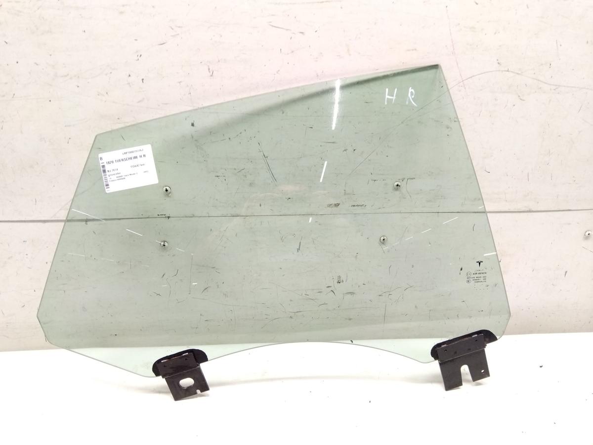 Tesla Model S P85D original T&uuml;rscheibe hinten rechts gr&uuml;ncolor BJ2014