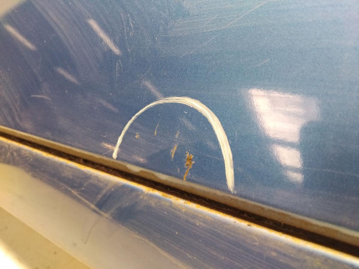 Citroen C2 original Sto&szlig;f&auml;nger Sto&szlig;stange hinten blau BJ2003