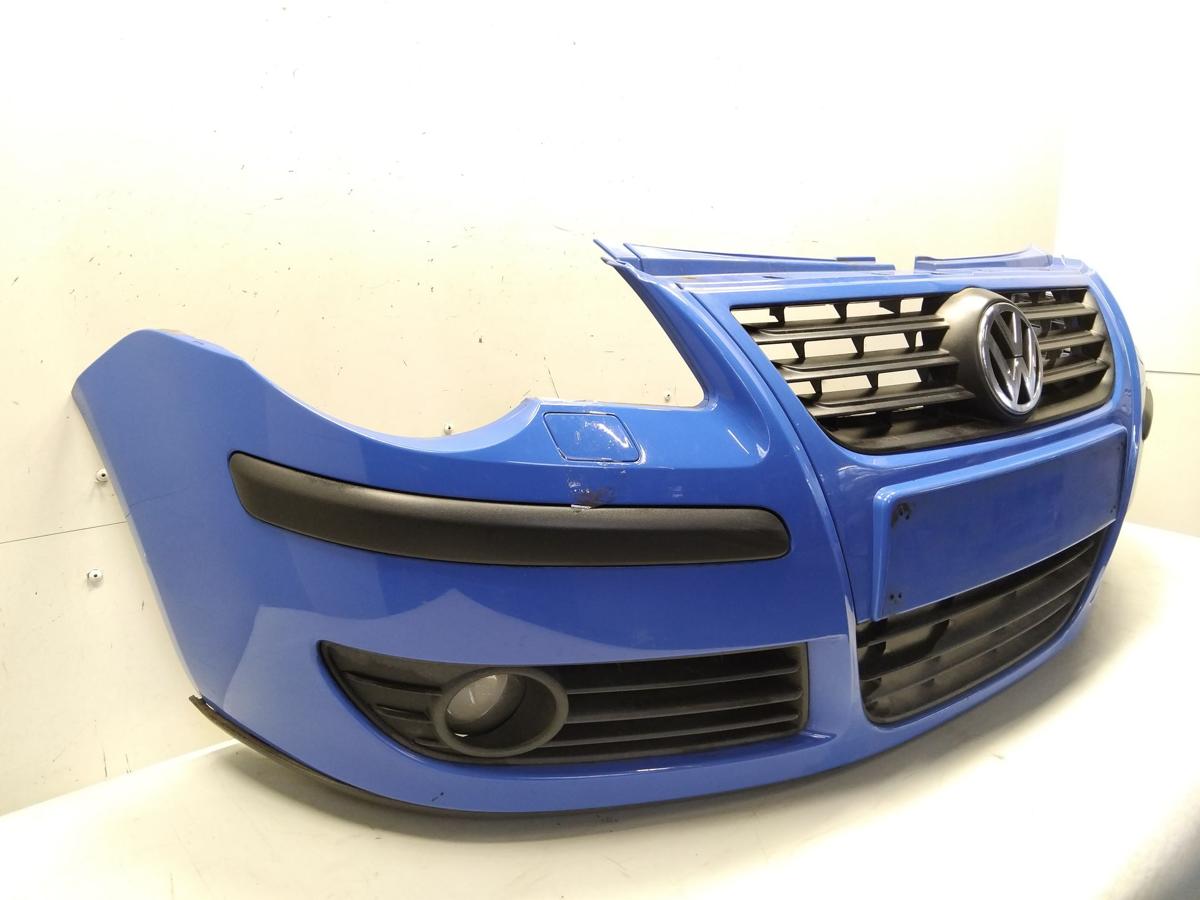VW Polo 9N3 original Sto&szlig;stange Sto&szlig;f&auml;nger vorn SRA summerblue LA5F Bj.2007