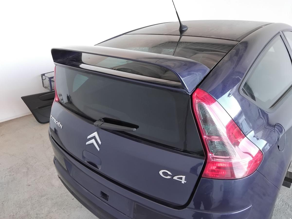 Citroen C4 3-t&uuml;rig Coupe Heckklappe mit Scheibe und Spoiler BJ2007 Orientalblau