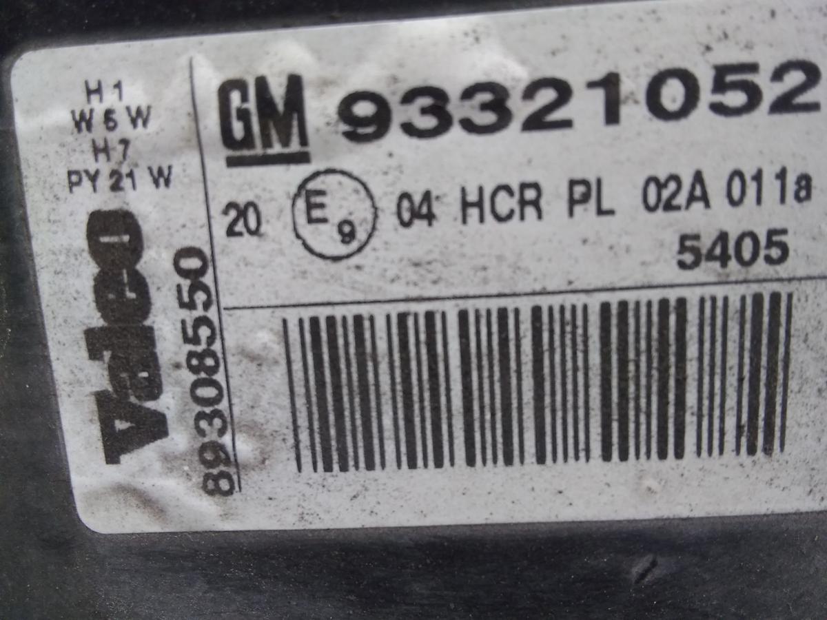 Opel Meriva A original Scheinwerfer vorn links Halogen mit LWR BJ2006 93321052
