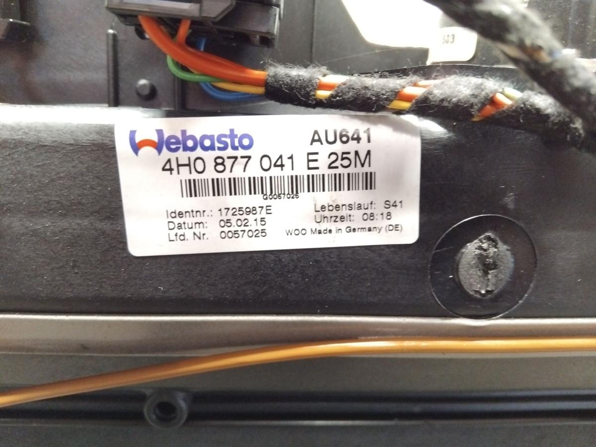 Audi A8L D4 4H Lang original elektrisches Solar Schiebedach mit Rahmen BJ2015