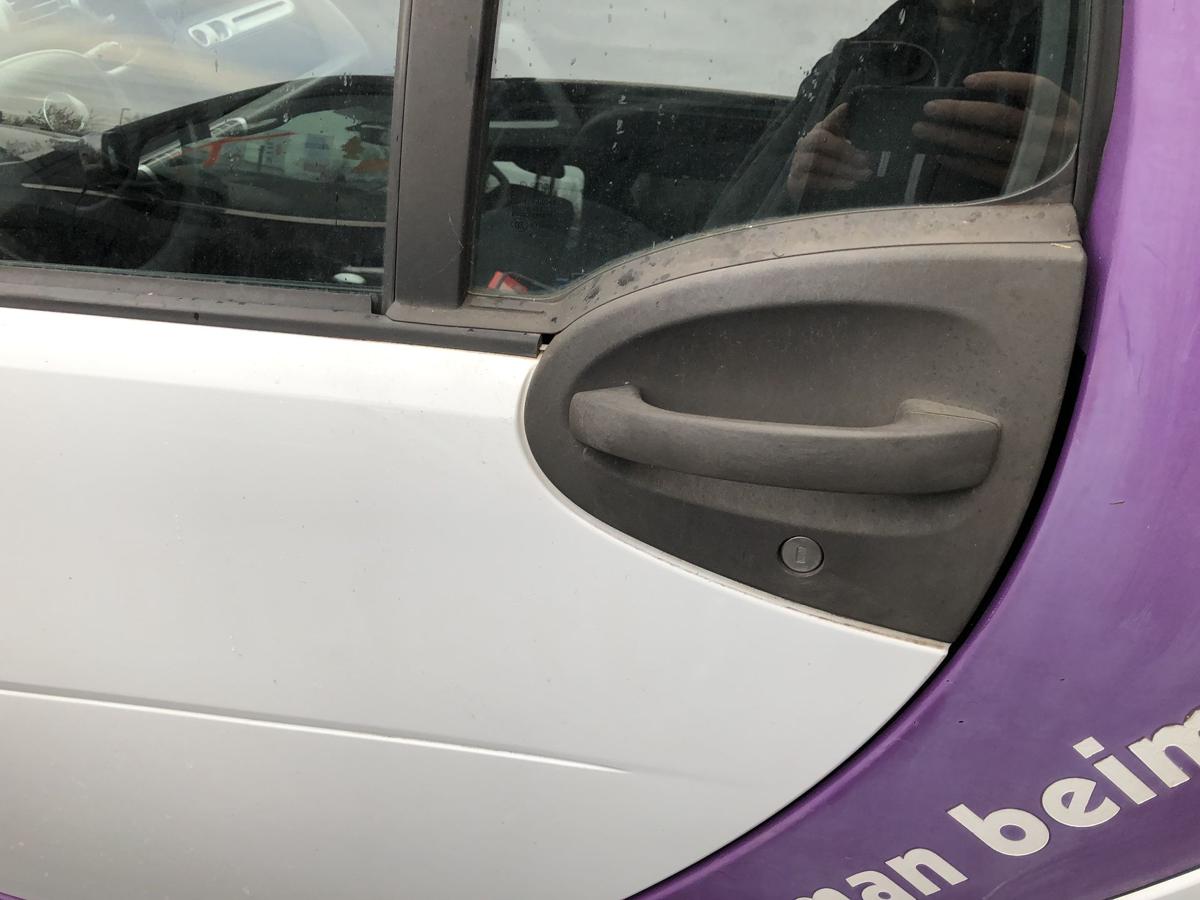 Smart 451 Mopf Tür vorn links Fahrertür mit elek Fensterheber EAZ Kristallweiß