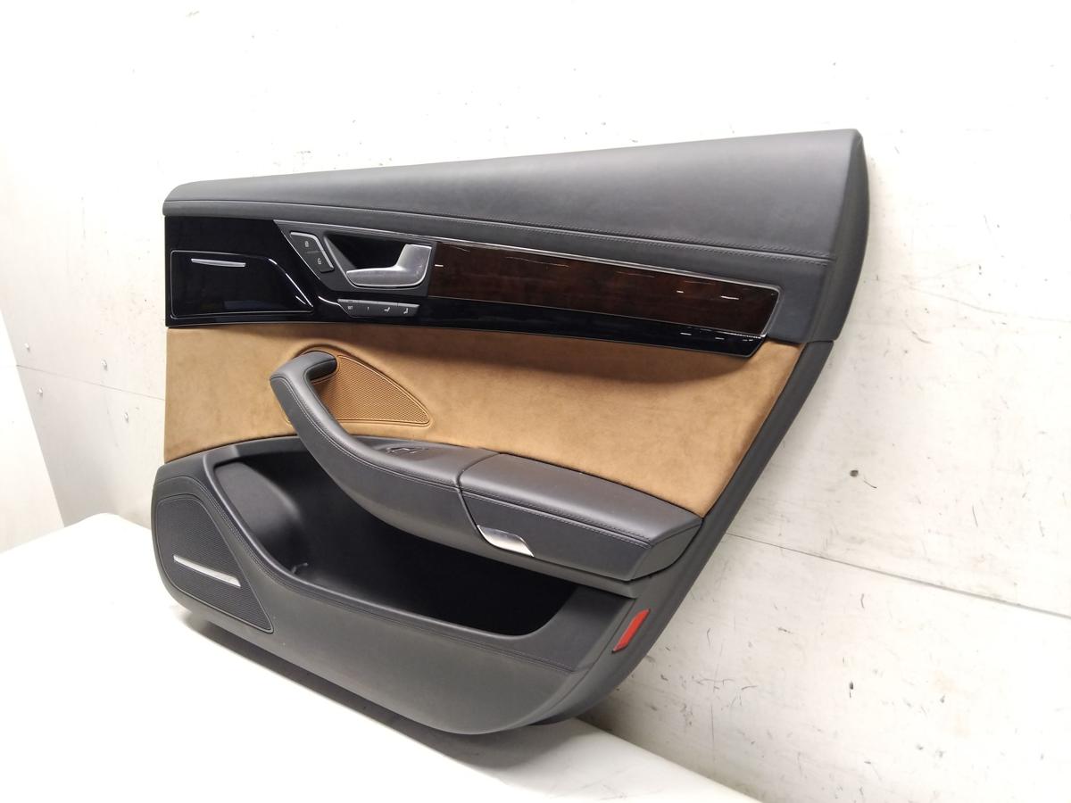 Audi A8L 4H orig T&uuml;rverkleidung hinten rechts Leder Alcantara Memory Lang BJ2015