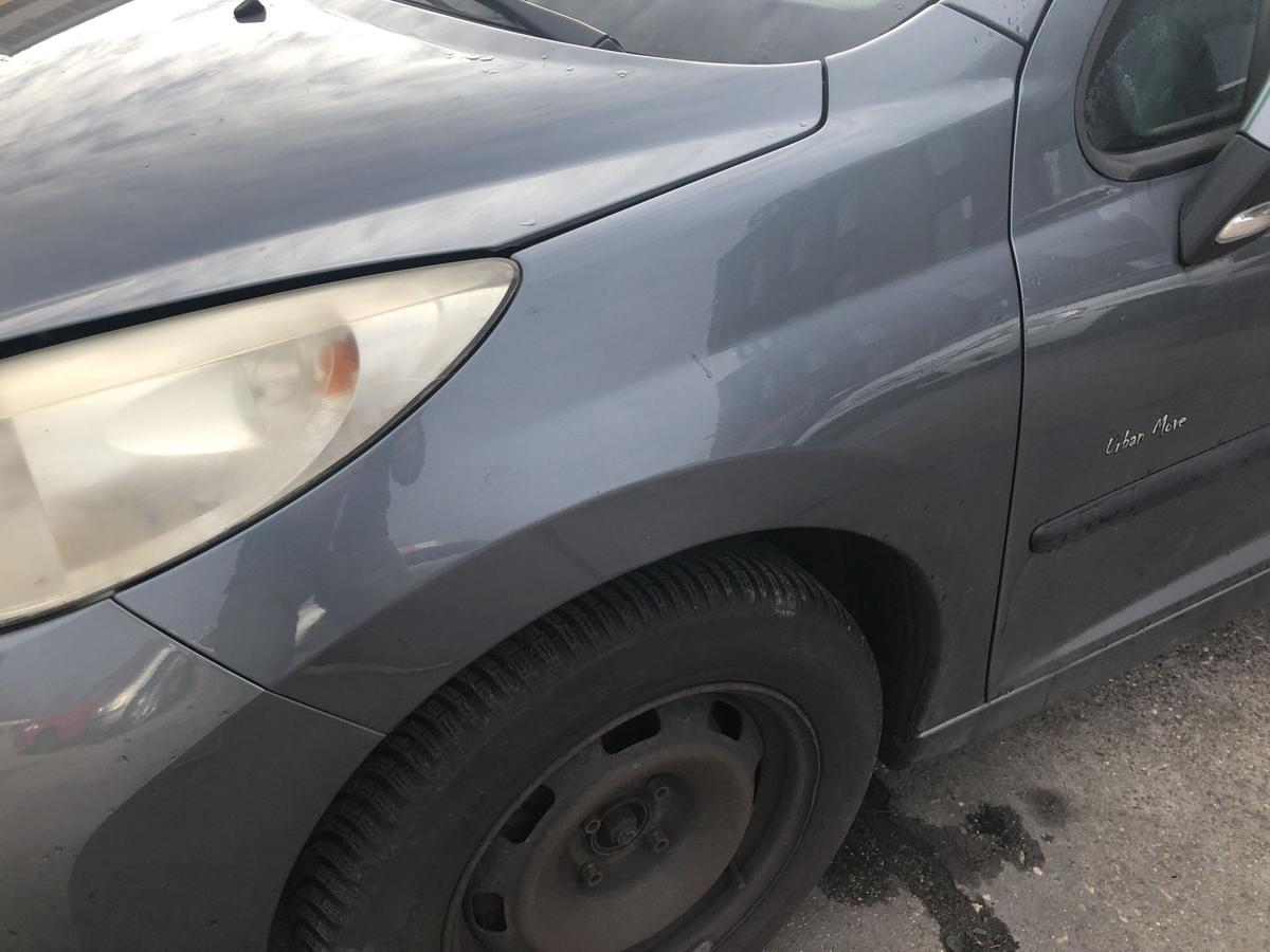 Peugeot 207 SW Typ WE Kotfl&uuml;gel vorn links Fahrerseite Delle Knick KTH grau