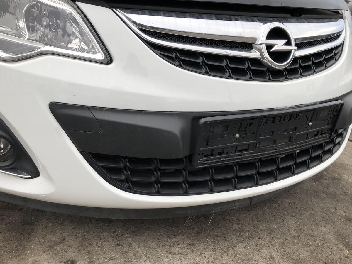 Opel Corsa D ab 2010 Stossf&auml;nger vorn Facelift NSW Bumper GFO weiss Stossstange