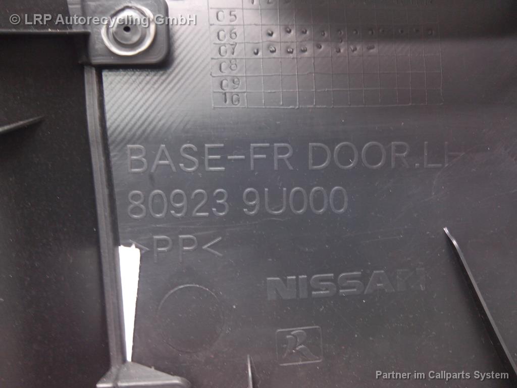 Nissan Note BJ2008 Türverkleidung Tür vorn links 809239U000