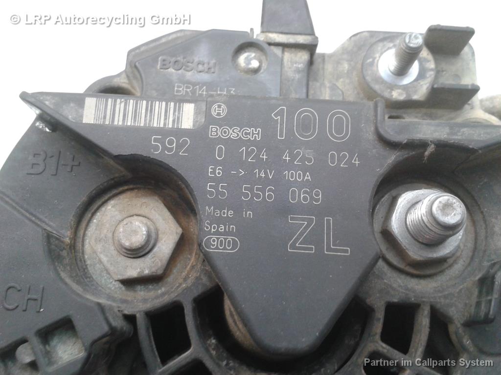 Opel Astra H BJ2006 original Lichtmaschine Generator 0124425024 BOSCH