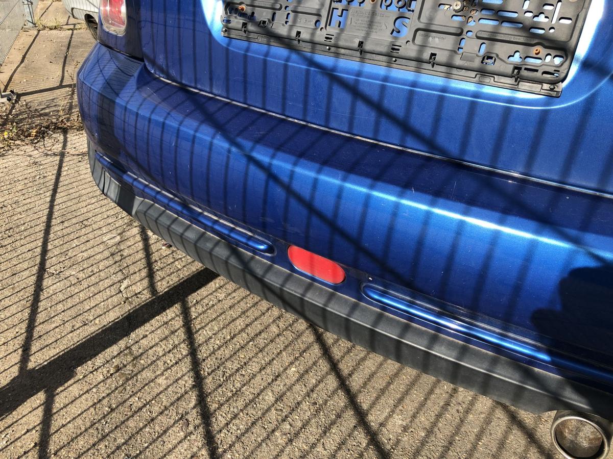 BMW Mini R50 Sto&szlig;f&auml;nger hinten Hecksch&uuml;rze Sto&szlig;stange Hyper Blue Met.
