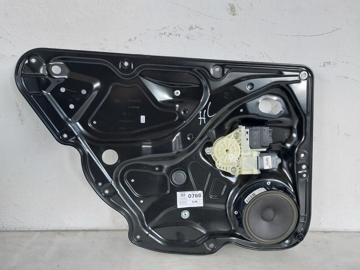 VW Passat 3C B7 Variant Fensterheber hinten links Motor Mechanik Grundplatte
