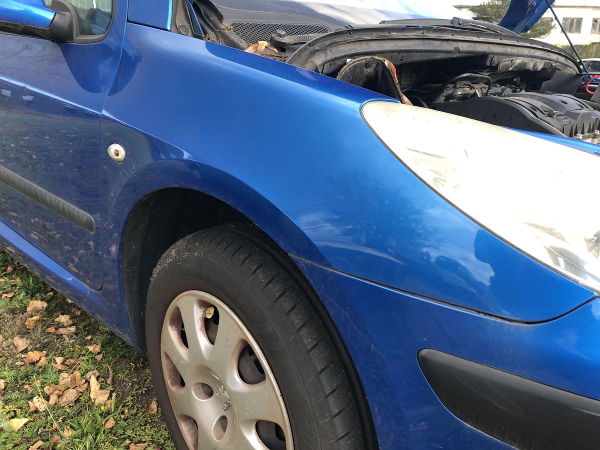 Peugeot 307 3A 3C Kotflügel vorn rechts Fender KMF blau