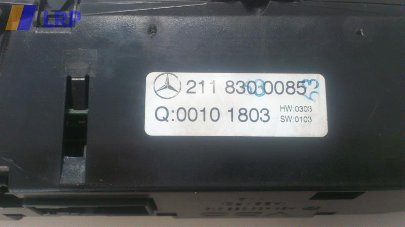 Mercedes Benz W211 S211 BJ2003 Klimabedienteil 2118300085 H24400055010 VDO