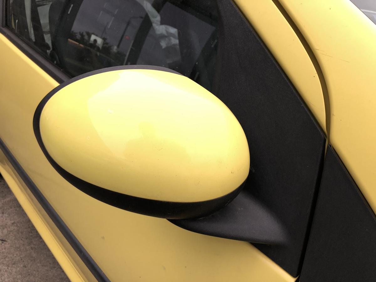 Peugeot 107 Typ P Au&szlig;enspiegel rechts R&uuml;ckspiegel manuell KBL Citrus Gelb