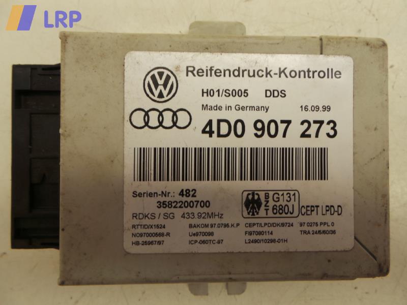 Audi A8 D2 Bj.2000 Steuergerät Reifendruckkontrolle 4D0907273