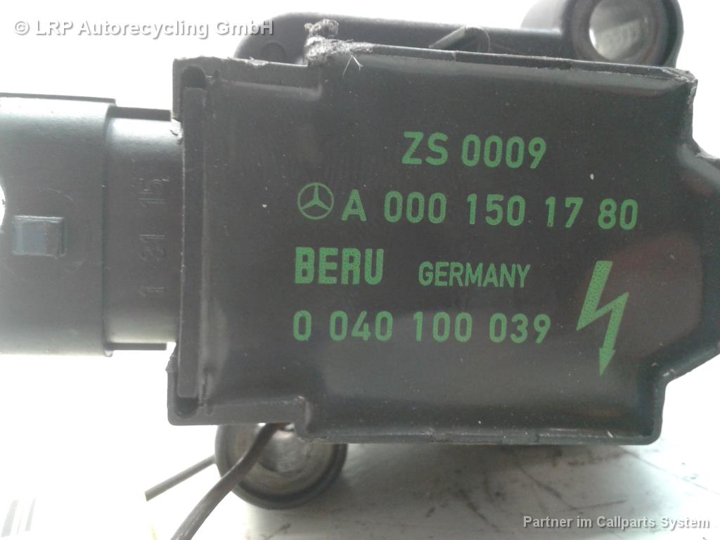 Mercedes Benz W203 BJ2000 Zündspule Kerzenstecker A0001501780 Beru 2