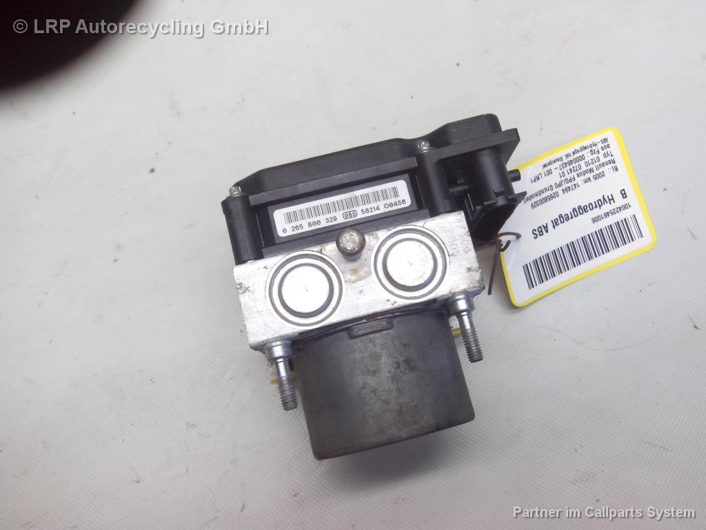 Renault Modus original ABS Block Hydroaggregat 0265800329 BJ2005