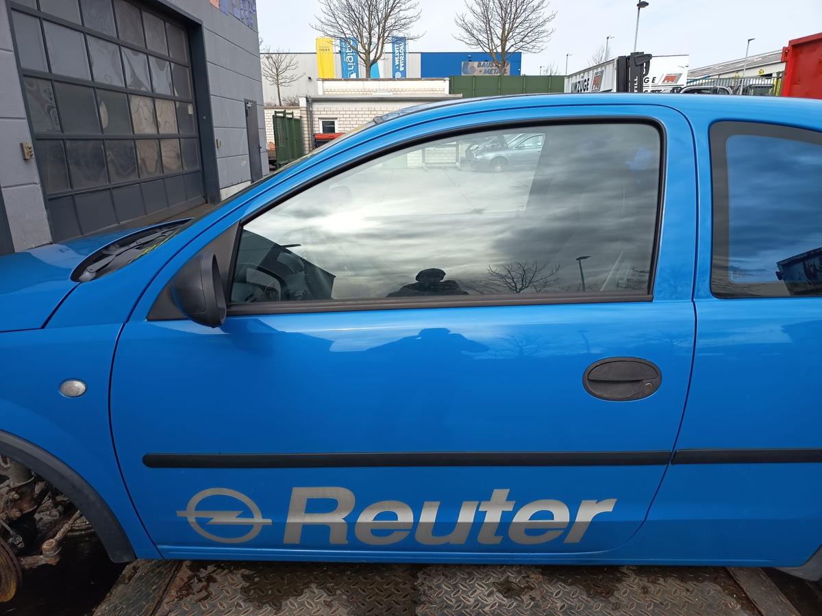 Opel Corsa C 3t&uuml;rer original T&uuml;r links Fahrer Z20A Arubablau Bj 2001