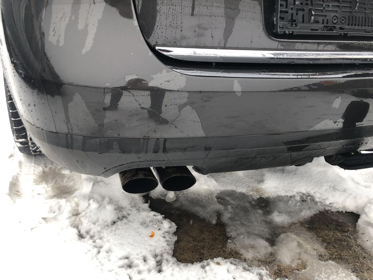 VW Passat 3C Variant Sto&szlig;stange hinten Bumper Sto&szlig;f&auml;nger Hecksch&uuml;rze LC8Z braun