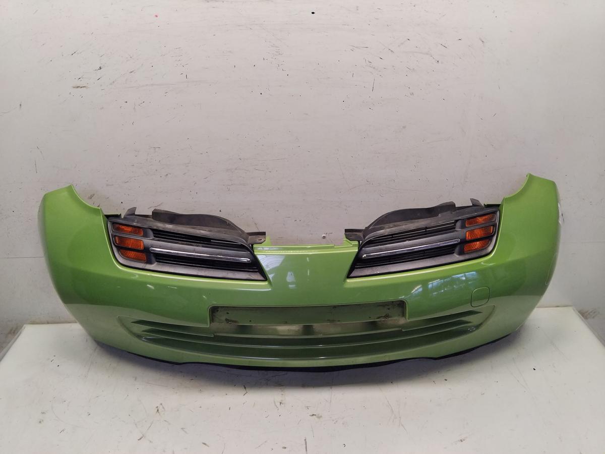 Nissan Micra K12 orig Sto&szlig;f&auml;nger Sto&szlig;stange vorn J13 Seegrasgr&uuml;n Metallic BJ2003