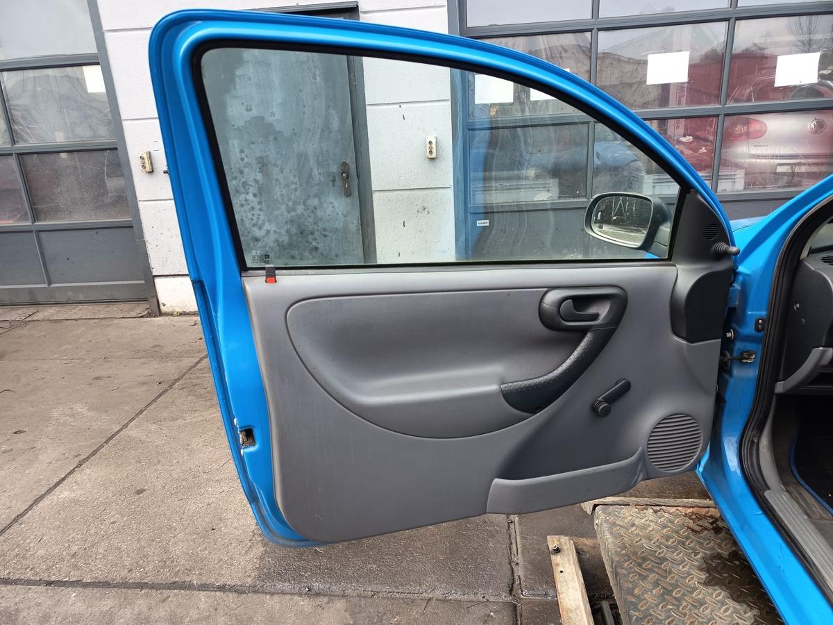 Opel Corsa C 3t&uuml;rer original T&uuml;r links Fahrer Z20A Arubablau Bj 2001