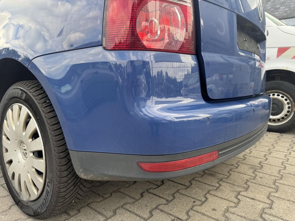 VW Touran 1T original Sto&szlig;stange Stossfaenger hinten LL5M Indienblau Facelift Bj.2008
