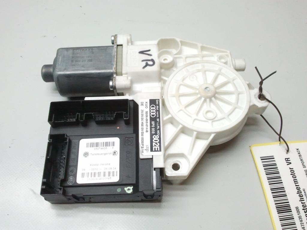 Audi A3 8P BJ2005 Fensterhebermotor Tür vorn rechts 8P0959802E 5-türig Sportback