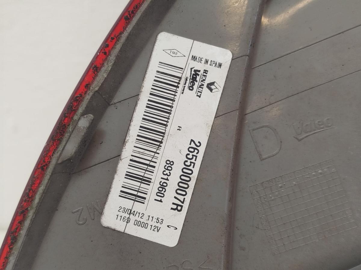 Renault Megane III 3 R&uuml;ckleuchte au&szlig;en rechts R&uuml;cklicht Heckleuchte 5 t&uuml;r Valeo