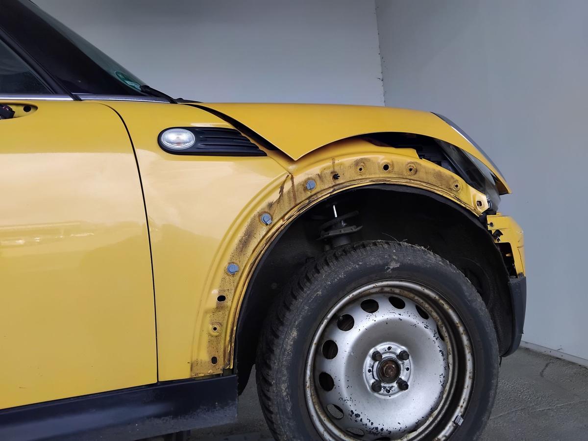 Mini II R56 One original Kotfl&uuml;gel vorn rechts A58 Mellow Yellow BJ2008