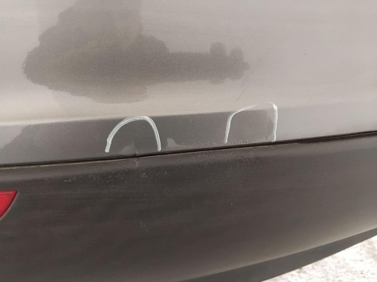 VW Golf Plus 5M original Sto&szlig;f&auml;nger Sto&szlig;stange hinten BJ2006 LA7T unitedgrey