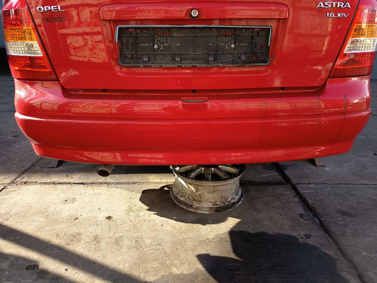 Opel Astra G 5 T&uuml;rer original Sto&szlig;stange hinten Y547 Magmarot Baujahr 1998