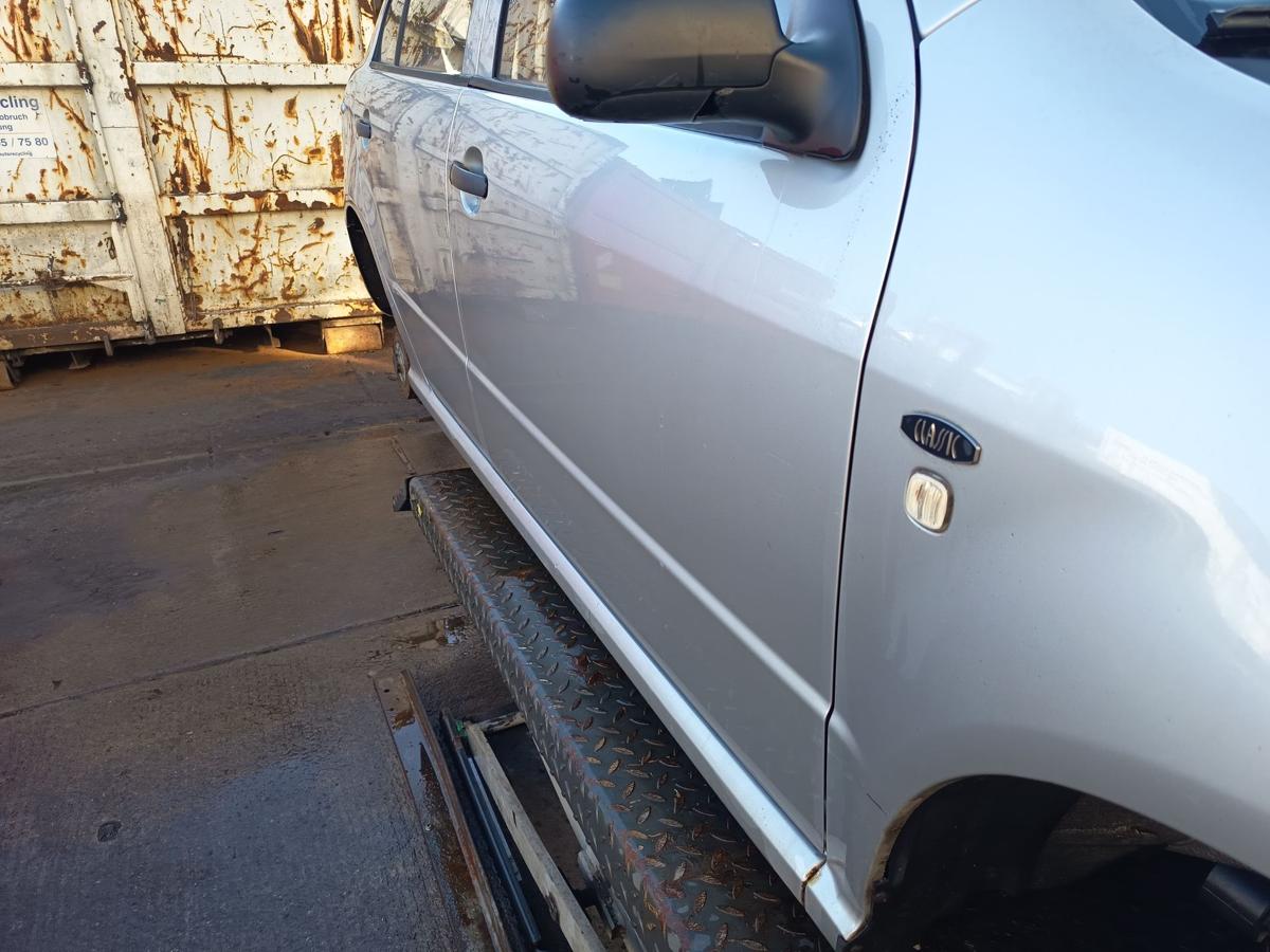 Skoda Fabia 6Y original T&uuml;r vorn rechts Beifahrer Rohbau F7T Diamantsilber Bj 02