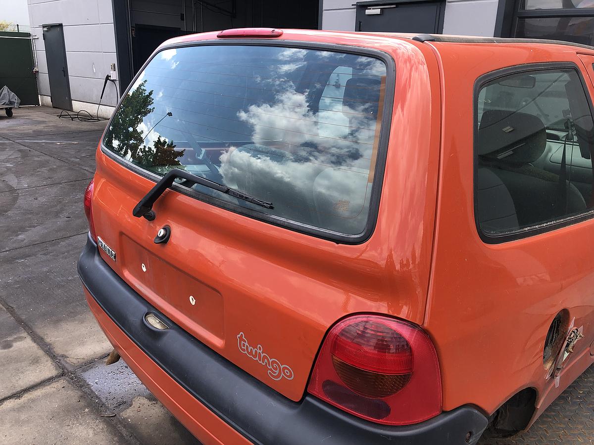 Renault Twingo I orig Heckklappe mit Scheibe OV327 Tropical Orange Bj 99