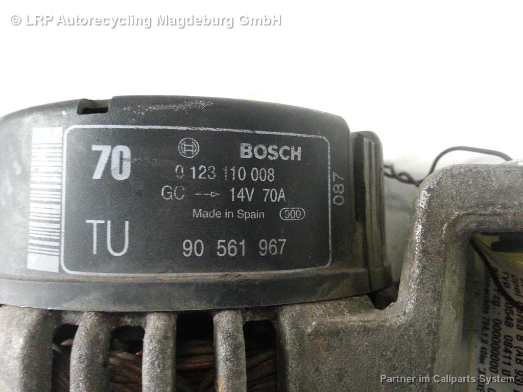 Opel Corsa B Lichtmaschine 70A 1.0 40kw 90561967 BOSCH 0123110008