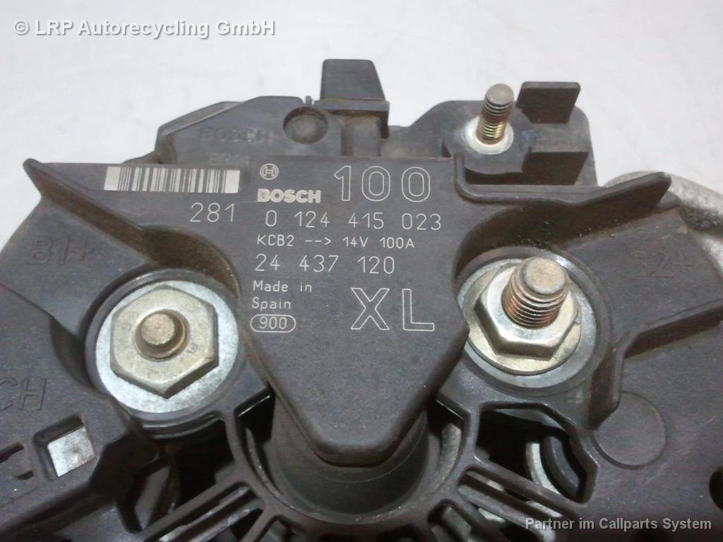 Opel Corsa C BJ2002 original Lichtmaschine Generator 100A 0124415023 BOSCH