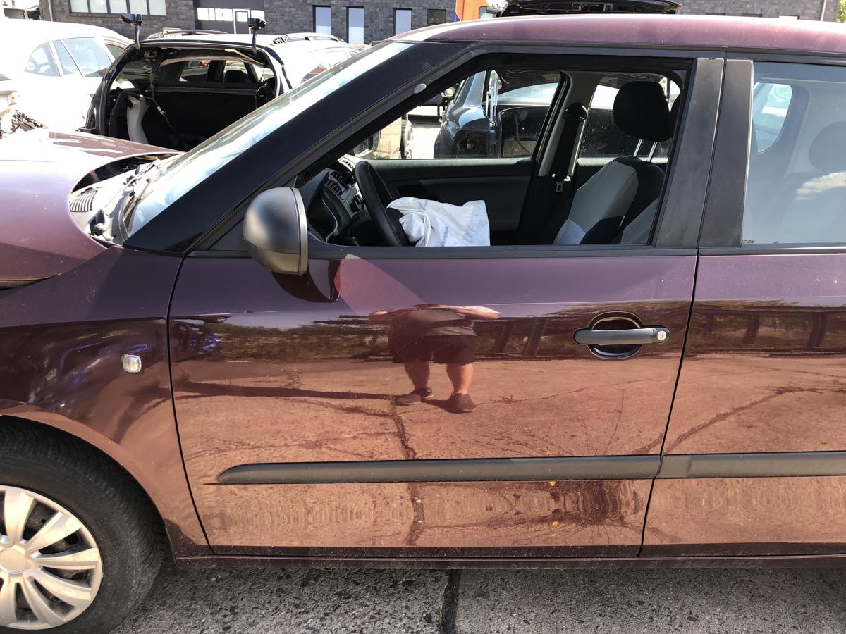 Skoda Fabia 5J Tür vorn links Fahrertür Rohbau 9893 LF3X Rosso Brunello