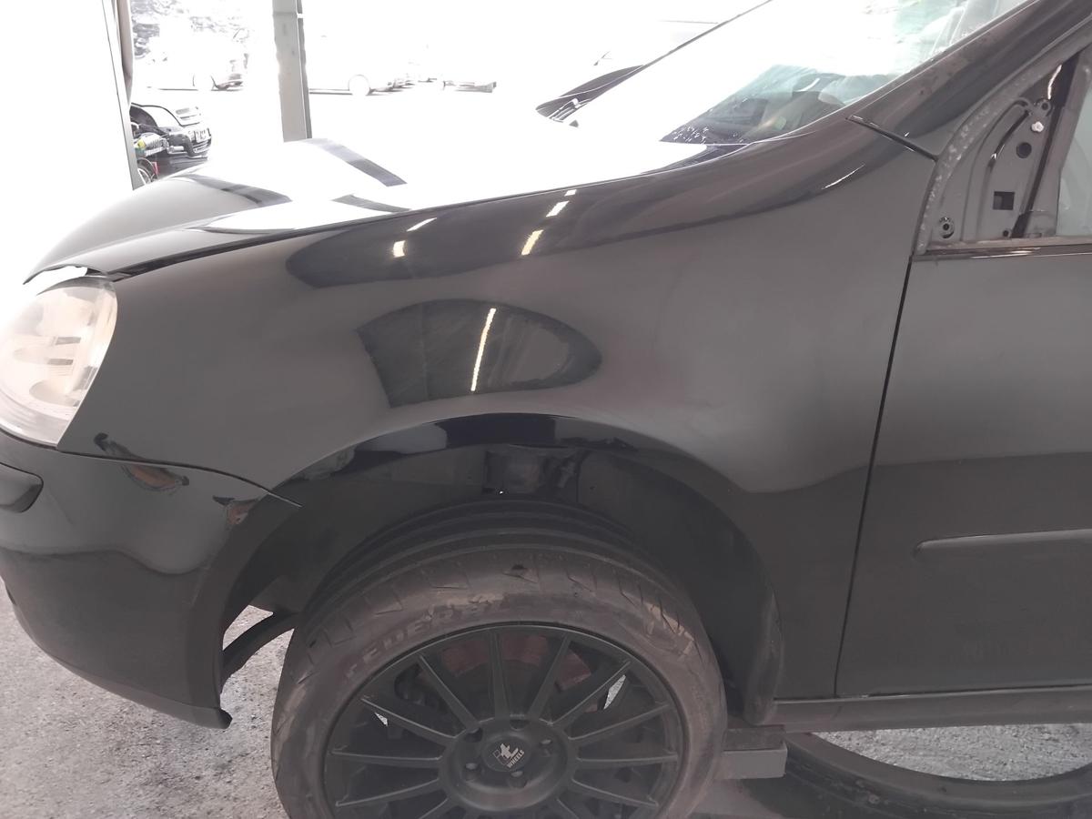 VW Golf 5 1K original Kotfl&uuml;gel vorn links L041 brillantschwarz BJ2006 Flie&szlig;heck