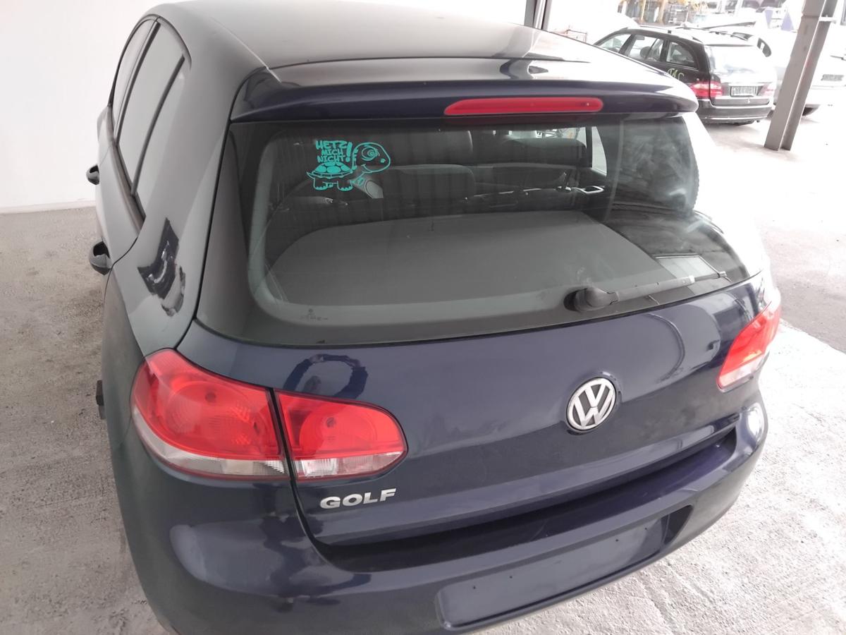 VW Golf 6 Heckklappe LD5Q Shadow Blue mit Heckscheibe BJ2010 Fliessheck