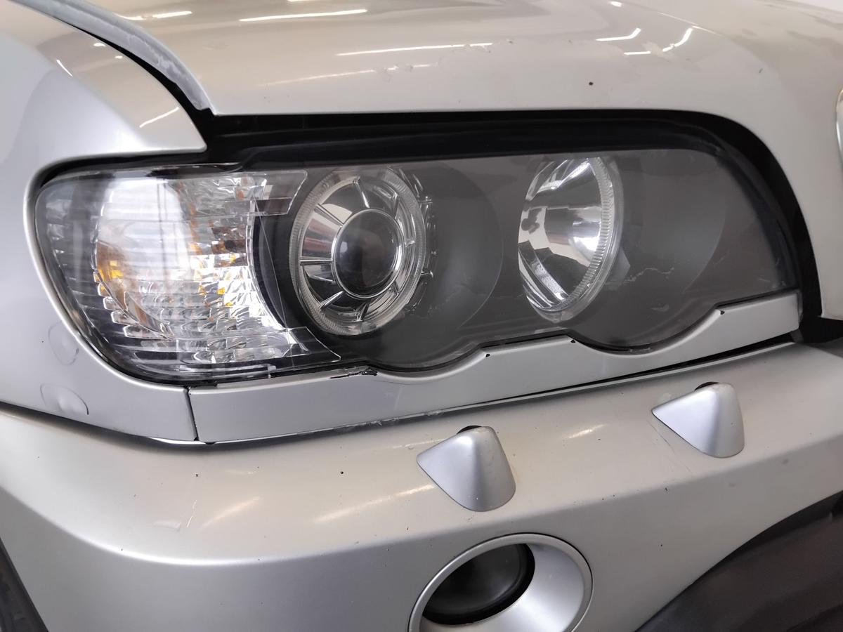 BMW X5 E53 Xenon Scheinwerfer rechts Depo schwarz BJ2000 Angel Eyes