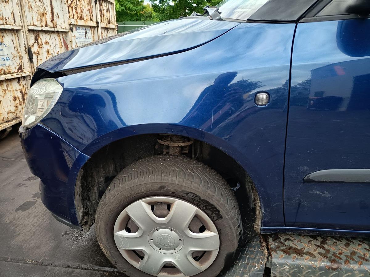 Skoda Fabia 5J orig Kotflügel links LF5Q Blau Bj 2009