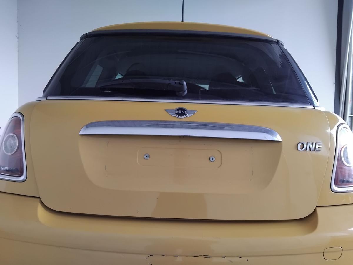 Mini II R56 One Heckklappe A58 Mellow Yellow mit Heckscheibe abgedunkelt BJ2008