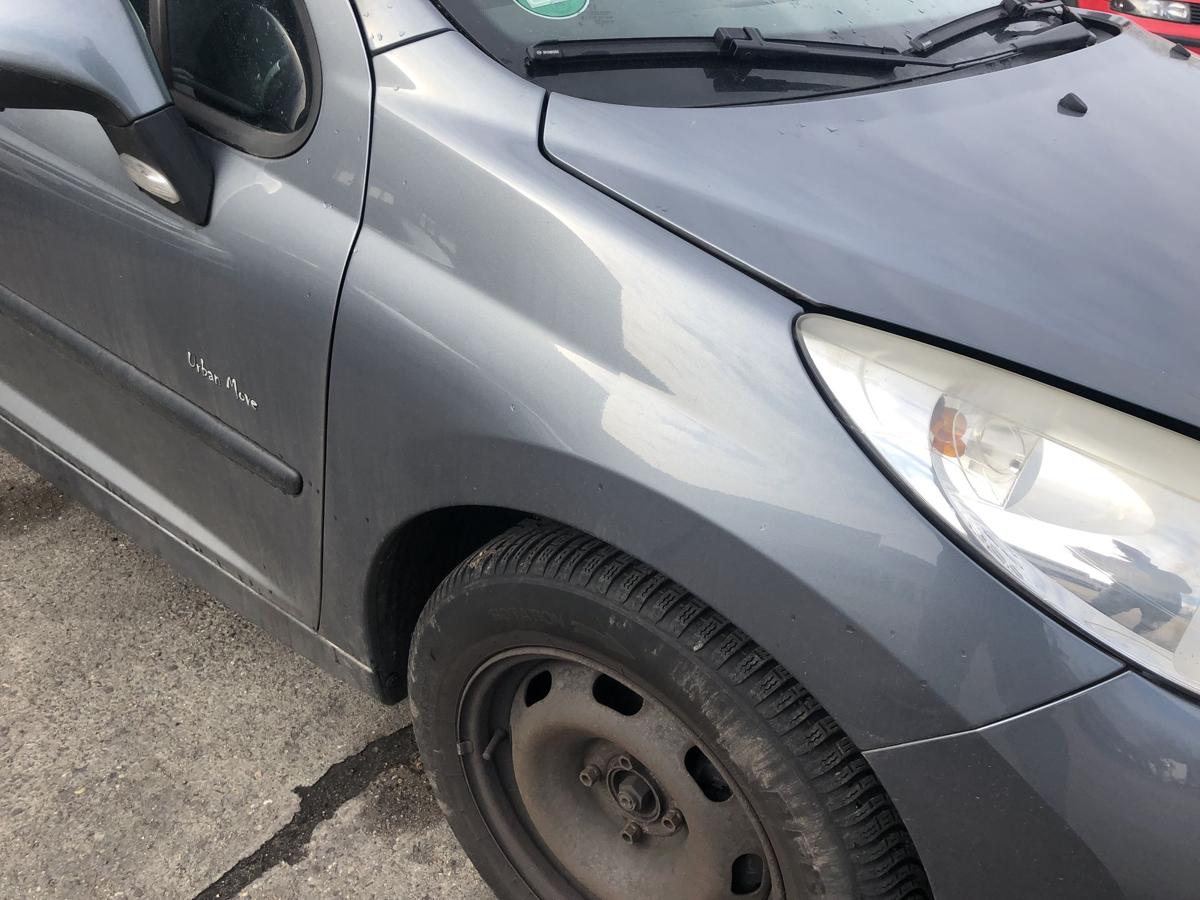 Peugeot 207 SW Typ WE Kotfl&uuml;gel vorn rechts Beifahrerseite KTH Thorium Grau